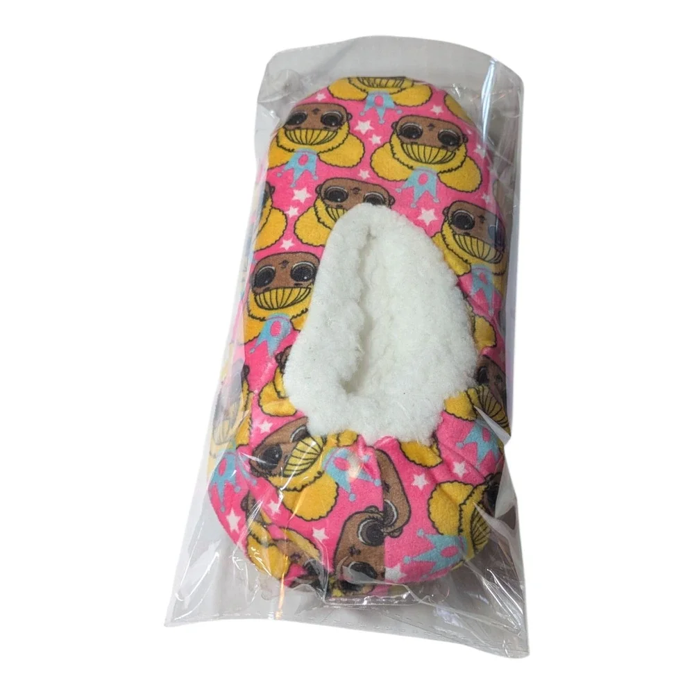 L.O.L. Kids Slippers - Cute L.O.L Characters - Fuzzy inside- Grippy bottoms